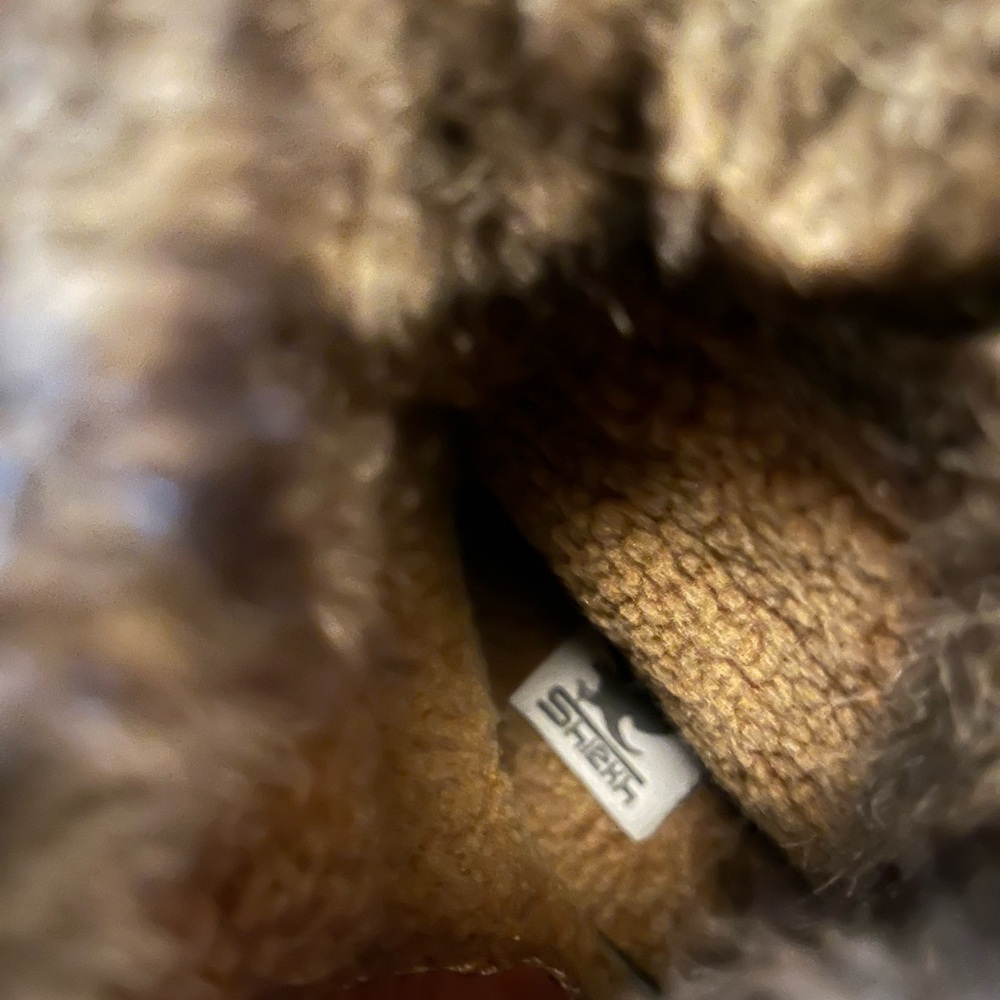 Brown and Black Duck Boots with Fur Trim - Picture 8 of 9